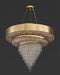 Decorative Gold Round Crystal Living Room Chandelier Light Oval Pendant Lamp For Dining Room Kitchen Table