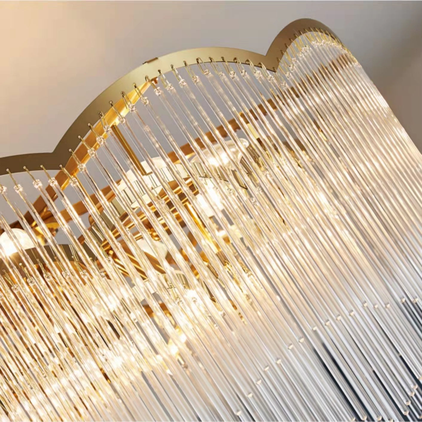 Elegante lampadario di cristallo lineare economico per soggiorno/sala da pranzo