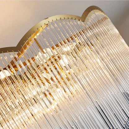 Elegante lampadario di cristallo lineare economico per soggiorno/sala da pranzo