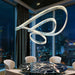 Elegant Restaurant Rings Crystal Chandelier Foyer Living Room Ceiling Pendant Light Fixture