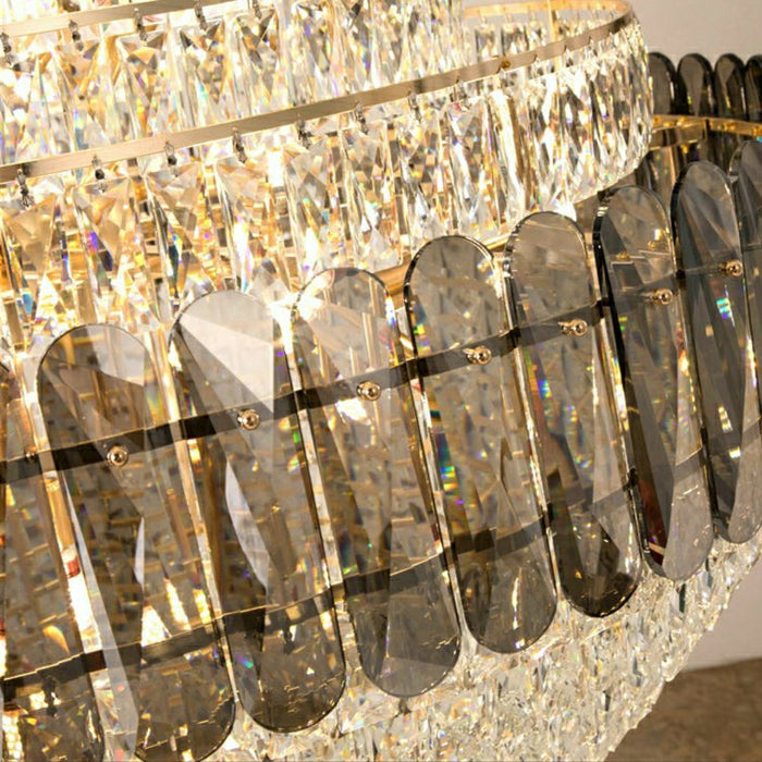 Extra Large Modern Crystal Chandelier Luxury Pendant For Entryway / Staircase / Hotel Foyer