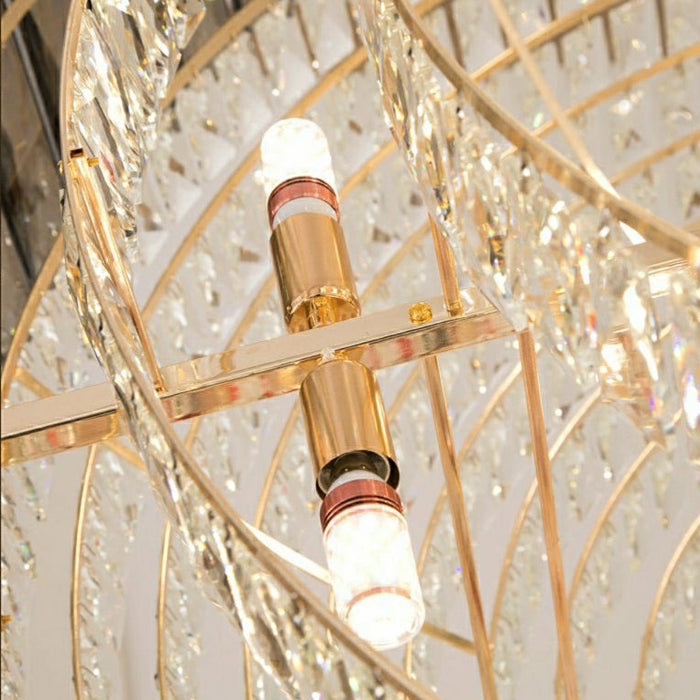 Extra Large Modern Crystal Chandelier Luxury Pendant For Entryway / Staircase / Hotel Foyer