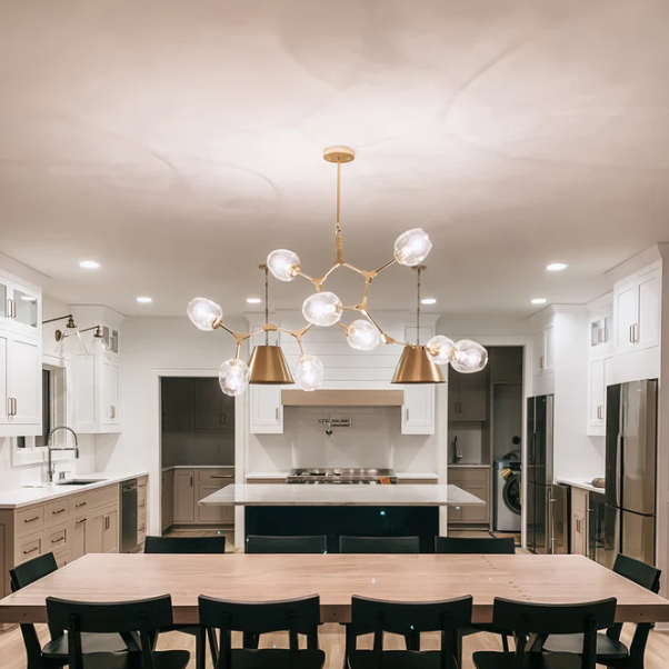 Extra Large Industrial Trendy Branch Multiple Glass Pendant Light for Living/Dining Room