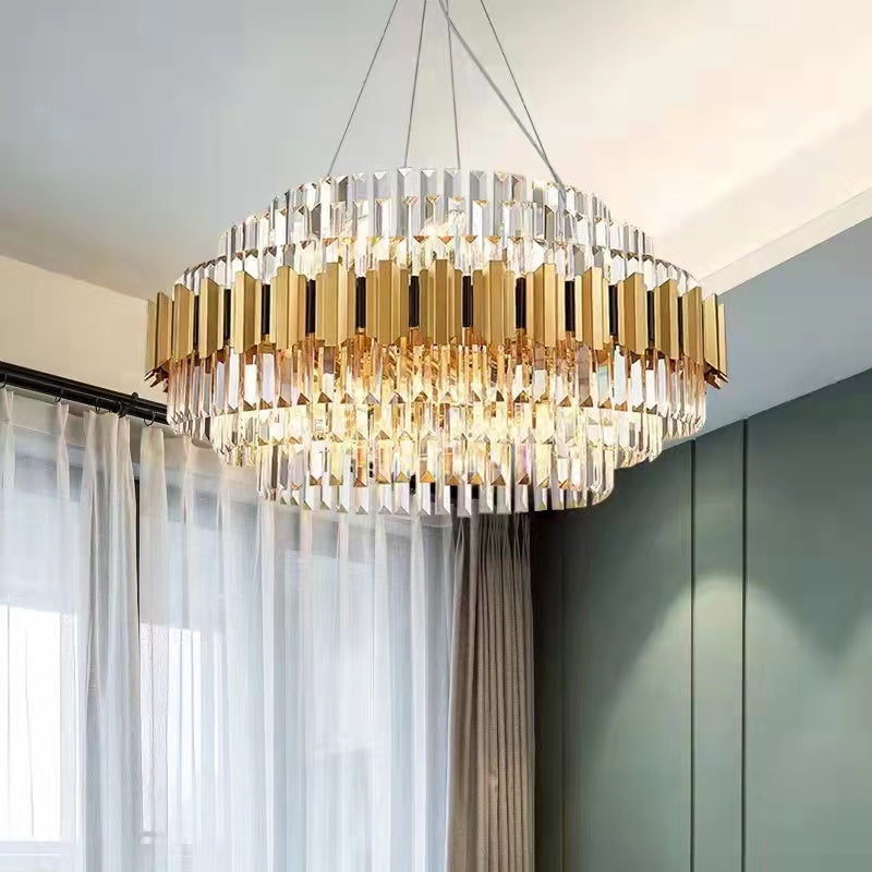 Modern Crystal Chandelier Luxury Living/ Dining Room Ceiling Light Fixture Elegant Bedroom Lamp Villa Hall Decoration Light