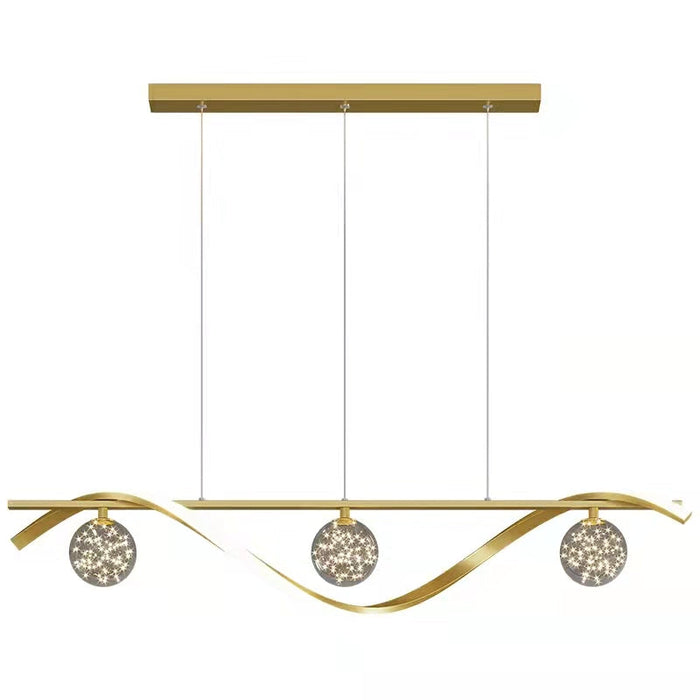 Modern Dining Room Chandelier Concise Style Glass Ball Starlight Ceiling Lamp Luxury Bar Counter Light