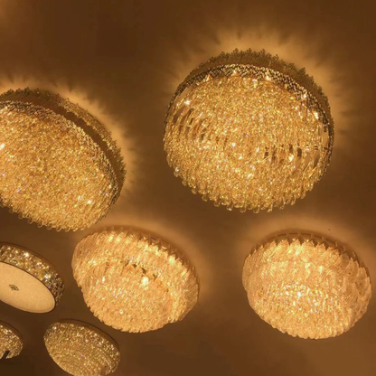 Modern Luxury Round Crystal Rods Pendant Chandelier for Living/Dining Room/Entryance