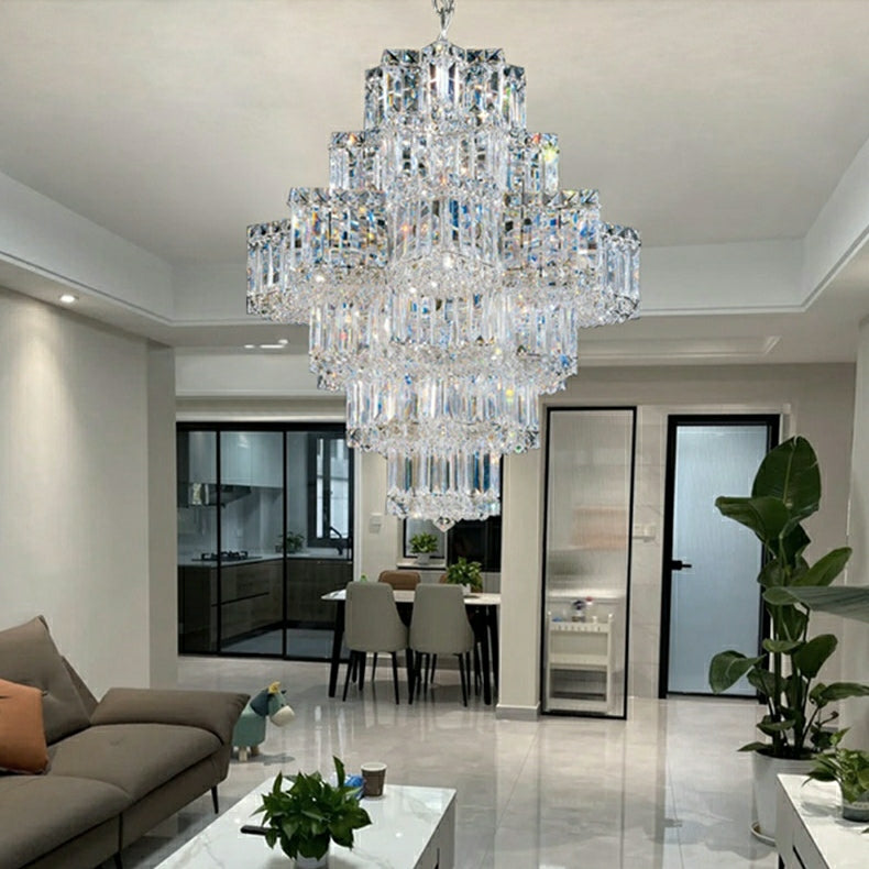 Fashion Star Shaped Chandelier Crystal Ceiling Light Fixture For Small Living Room/ Bedroom