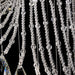 Flush Mounted Spiral Crystal Drops Chandelier Round LED Ceiling Lighting Fixture For Foyer Staircase/ Hotel Entrance