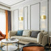 Gold Modern Living Room Wall Lights Rectangle Crystal Wall Lamps For Hotel Decor