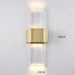 Gold Modern Living Room Wall Lights Rectangle Crystal Wall Lamps For Hotel Decor