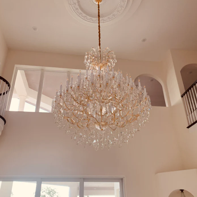 Extra Large European Multi-layers Luxury Crystal Pendant Traditional Candle Chandelier for Living Room/Foyer/Stairs
