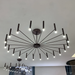 GABIN SPUTNIK ROUND LED RING CHANDELIER,chandelier,chandeliers,lights,lamp,round,circle,linear,minimalist,modern,black,metal,ceiling,living room,dining room,bedroom