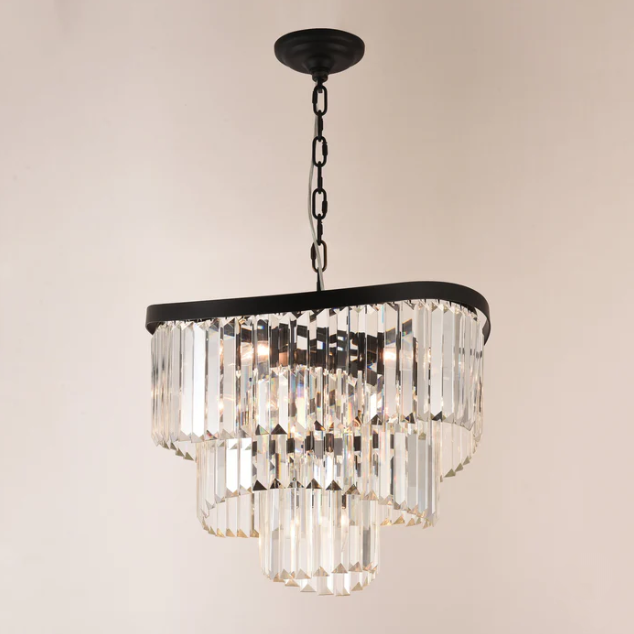 Oversized Multi-tier Spiral Crystal Pendnat Round Chandelier for Living/Dining Room/Bedroom