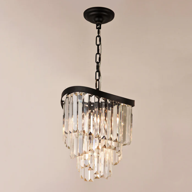 Oversized Multi-tier Spiral Crystal Pendnat Round Chandelier for Living/Dining Room/Bedroom