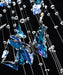 Extra Large Beautiful Wedding K9 Crystal Blue Butterfly Wedding Chandelier For Hotel Foyer Staircase/ Entrance Dining Hall Spiral Ceiling Light