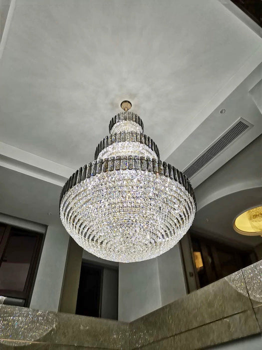 D 47.2" * H 70.8" Customer Photo of Glorious Extra Large crystal chandelier must have good quality for staircase hallway entrance living room staircase 2 story house