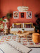 boho artistic aestheticisim living room light fixture tassel chandelier instagram popular trend moroccan homestay bnb style