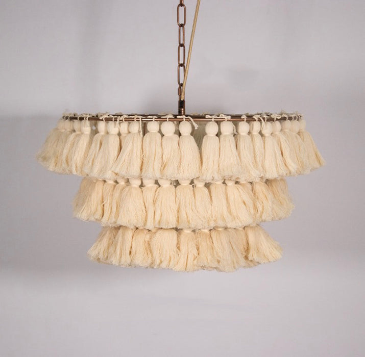 bnb decorative light fixture bohemia style handcraft tassel chandelier romantic livng room and bedroom must have recommended by designer hippie style house