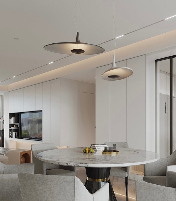 Nordic Modern Concise Artistic Creative Irregular Shaped Minimalist LED Black/White Chandelier For Dining Room