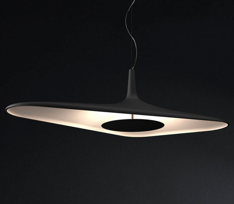 Nordic Modern Concise Artistic Creative Irregular Shaped Minimalist LED Black/White Chandelier For Dining Room