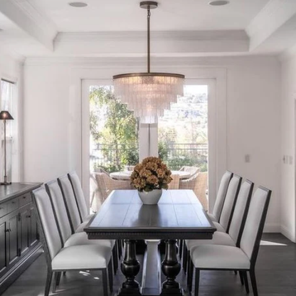 Extra Large Multi-tier Round Frost Crsytal Pendant Ceiling Chandelier for Living/Dining Room