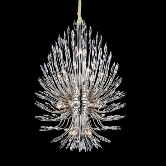LILY STARBURST CRYSTAL SPUTNIK CHANDELIER,chandeleir,chandeliers,pendanr,branch,bouquet,flower.crystal,ceiling,art,creative,post-modern,light luxury,living room,dining room,foyer