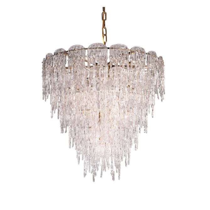 Multi-Tier Modern Oversized Melting Drop Crystal Chandelier for Living Room/Foyer/Entrys