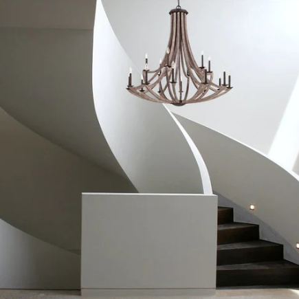 Lampadario a sospensione con candela in legno di Boemia per soggiorno/camera da letto/ingresso