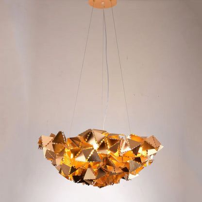 Post-modern Luxury Geometry Brass Pendant Ceiling Chandelier for Living/Dining Room
