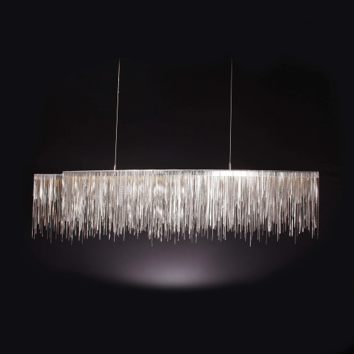 Designer Recommended Art Aluminum Tassel Pendant Chandelier for Living/Dining Room/Kitchen Island