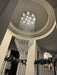 Oversized Customization D47.2"/ 4W*25 Foyer Crystal Chandelier Raindrop Elegant Fabulous Crystal Flush Mount Ceiling Light Fixture For Hotel Resturant Entryway Staircase Lobby Hallway