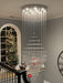 Extra Large Customization D47.2"/ 4W*25 Foyer Crystal Chandelier Raindrop Crystal Flush Mount Ceiling Light Fixture For Hotel Resturant Entrance Staircase Lobby Hallway