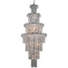 Large Multi-piece Crystal Chandelier Stylish Ceiling Light Fixture For Foyer Living Room Staircase