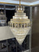 Large Staircase Crystal Chandelier Living Room Ceiling Light Fixture For Hotel Entrance In Gold Finish