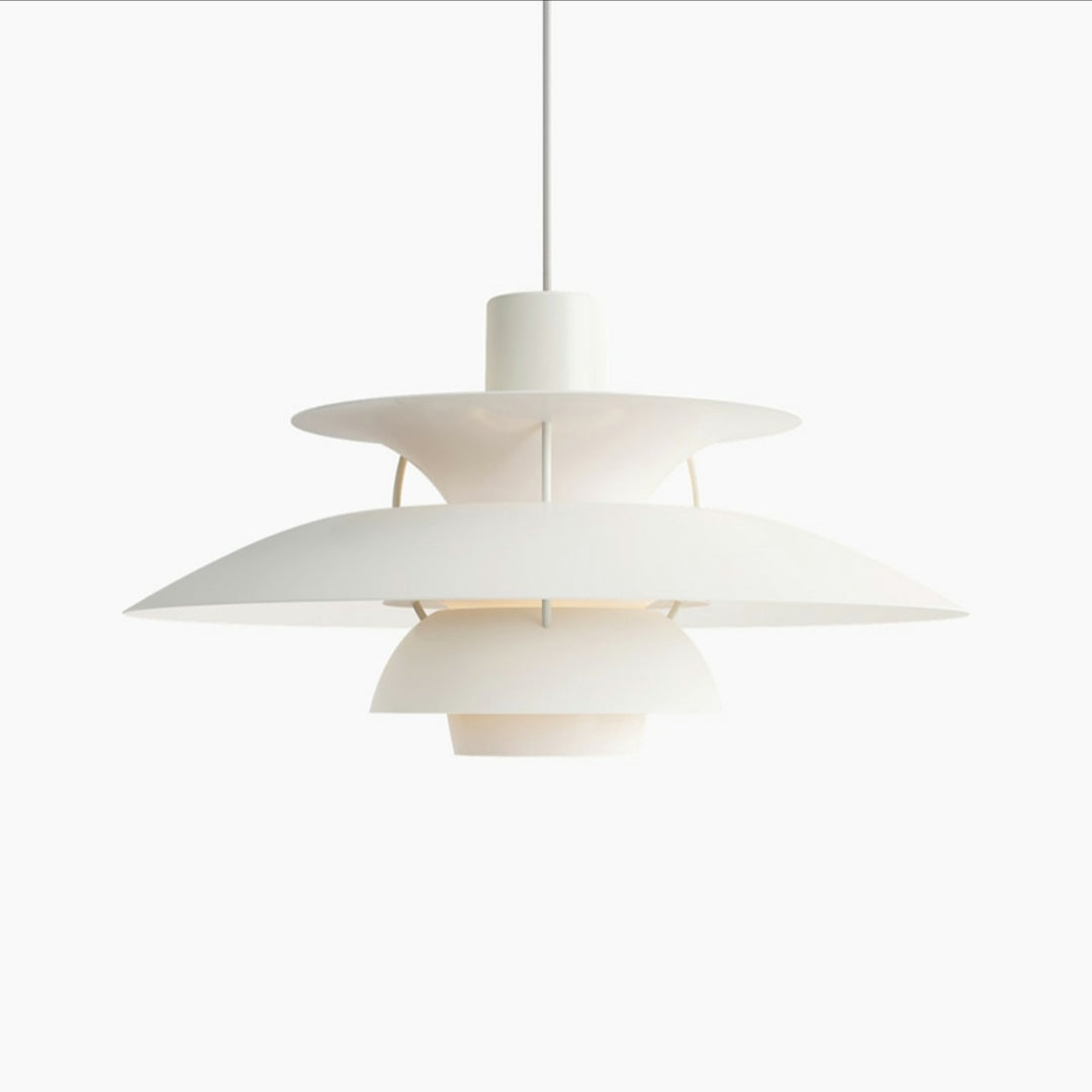 LouisPoulsenPH5MiniMonochromeWhitePendantLampClassicDiningRoomD19.7"*H11"