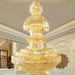 Luxury Extra Large Round Ceiling Lighting Fixture Stately Crystal Chandelier For Foyer Entryway/ Entrance