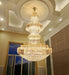 Luxury Extra Large Round Ceiling Lighting Fixture Stately Crystal Chandelier For Foyer Entryway/ Entrance