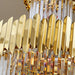 Luxury Gold Trimmed Long Crystal Chandelier Foyer Staircase Extra Large Ceiling Light Fixture