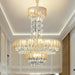 Luxury Restaurant/ Hotel Chandelier Foyer Duplex High Ceiling Light Fixture For Staircase And Living Room In Gray/ Amber/ Blue Trimmed