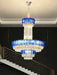 Luxury Restaurant/ Hotel Chandelier Foyer Duplex High Ceiling Light Fixture For Staircase And Living Room In Gray/ Amber/ Blue Trimmed