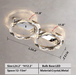 D24.4"*H12.2" chandelier,chandeliers,crystal,metal,rings,circle,round,ceiling,flush mount,multi-rings,living room,dining room,home office,bedroom,bar