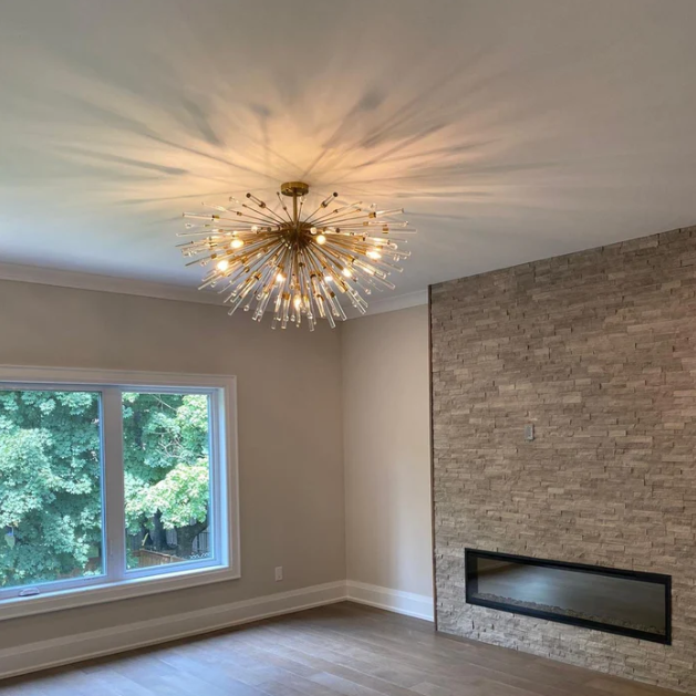 Post-modern Sputnik Ceiling Starburst Pendant Crystal Chandelier for Living/Dining Room/Restaurant