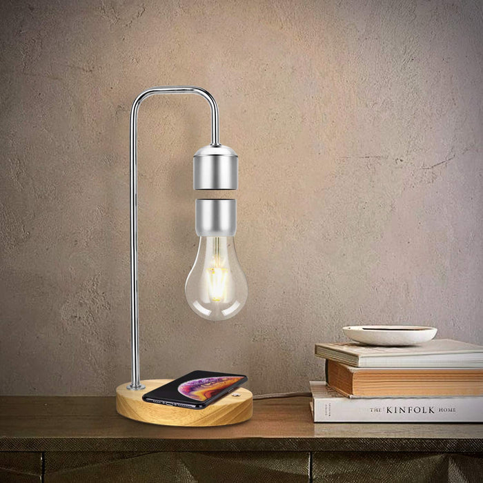 Magnetic Levitating Floating Wireless LED Light Bulb with Wireless Charger
