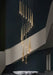 Minimalism Foyer Staircase Ceiling Chandelier Modern Pendant Lighting Fixture For Living Room Entryway In Gold/ Black Finish
