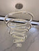 Extra Large Customization Modern Front Entryway Luxury Aesthetic Chandelier 5 Rings Crystal Gold/ Chrome Finish Ceiling Lamp For Hotel Hallway Entrance Lobby