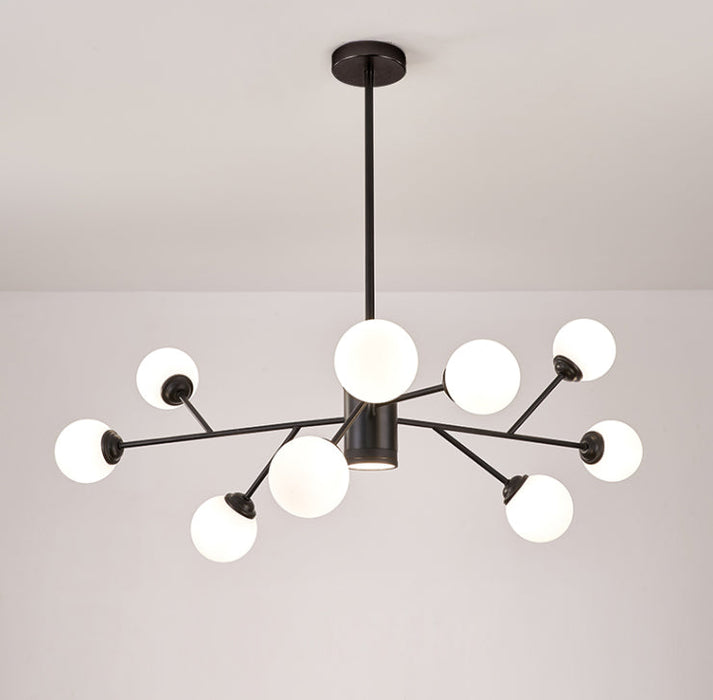 Modern Globe Glass Chandelier Ceiling Light Fixtures With 18/12 Lights
