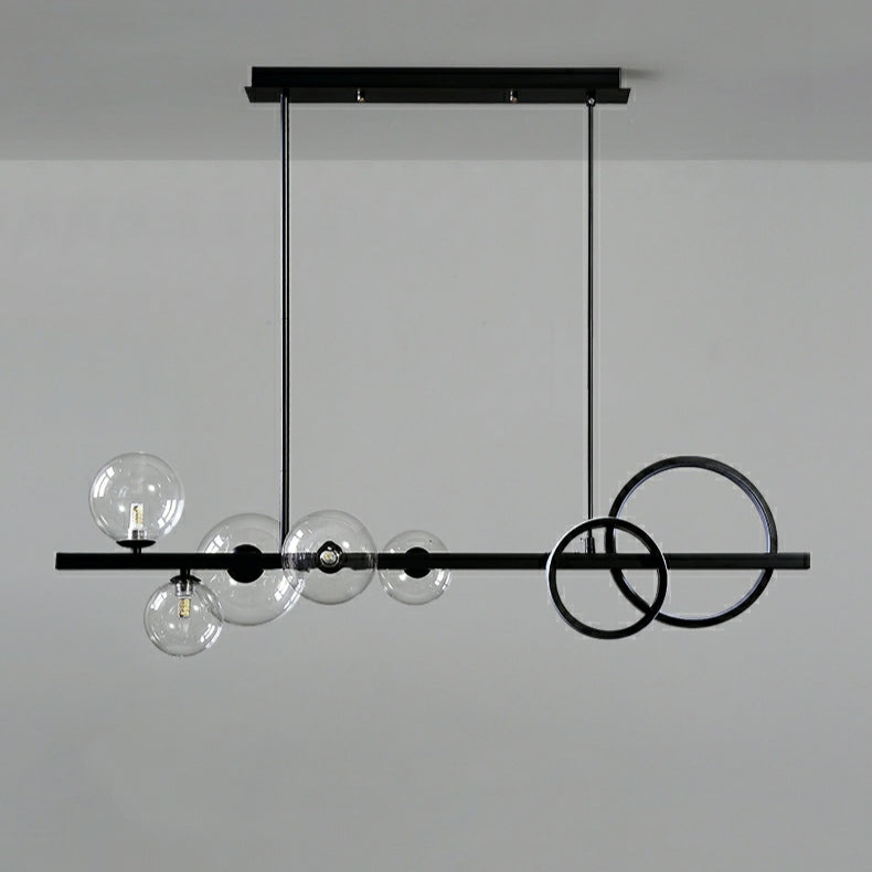 Modern Kitchen Island Glass Globe Ceiling Lighting Fixture D37.4"