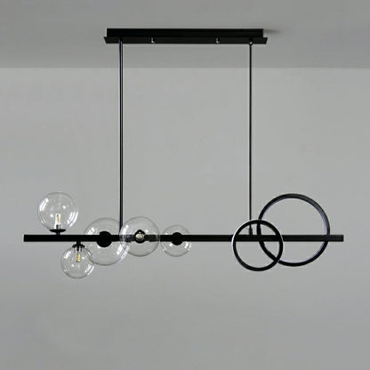 Modern Kitchen Island Glass Globe Ceiling Lighting Fixture D37.4"