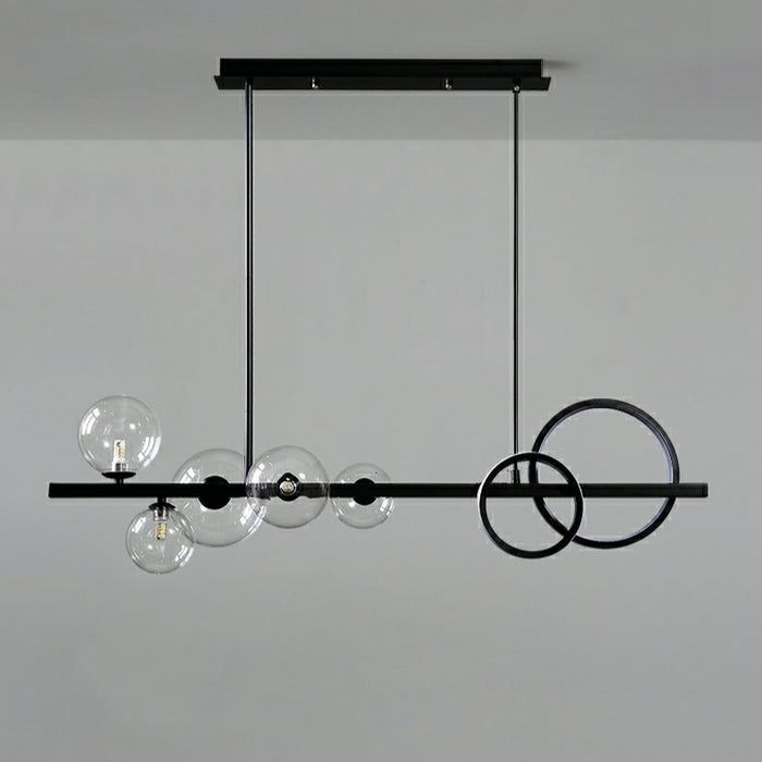 Modern Kitchen Island Glass Globe Ceiling Lighting Fixture D37.4"
