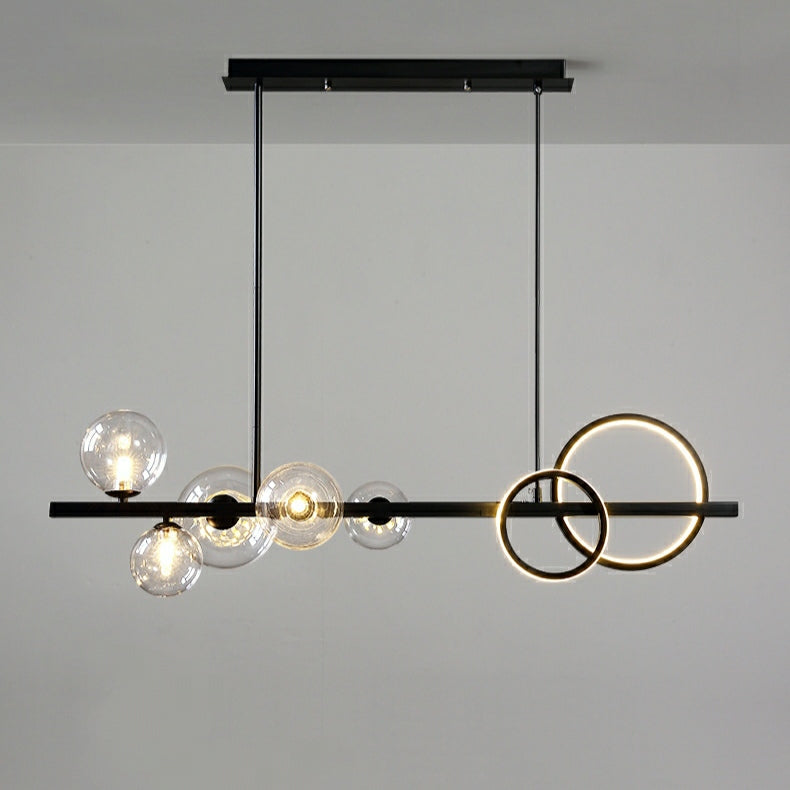 Modern Kitchen Island Glass Globe Ceiling Lighting Fixture D37.4"